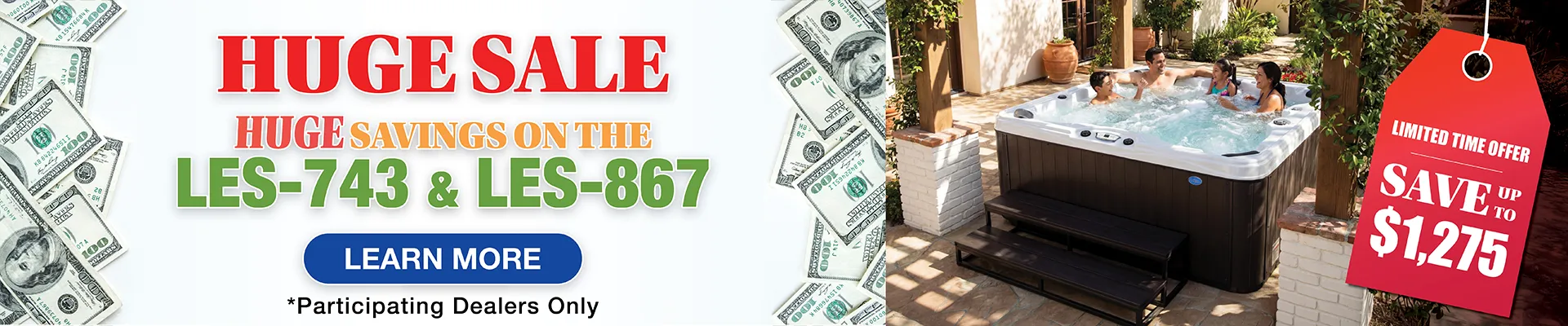 Calspas hot tub being used in a family setting - Orem